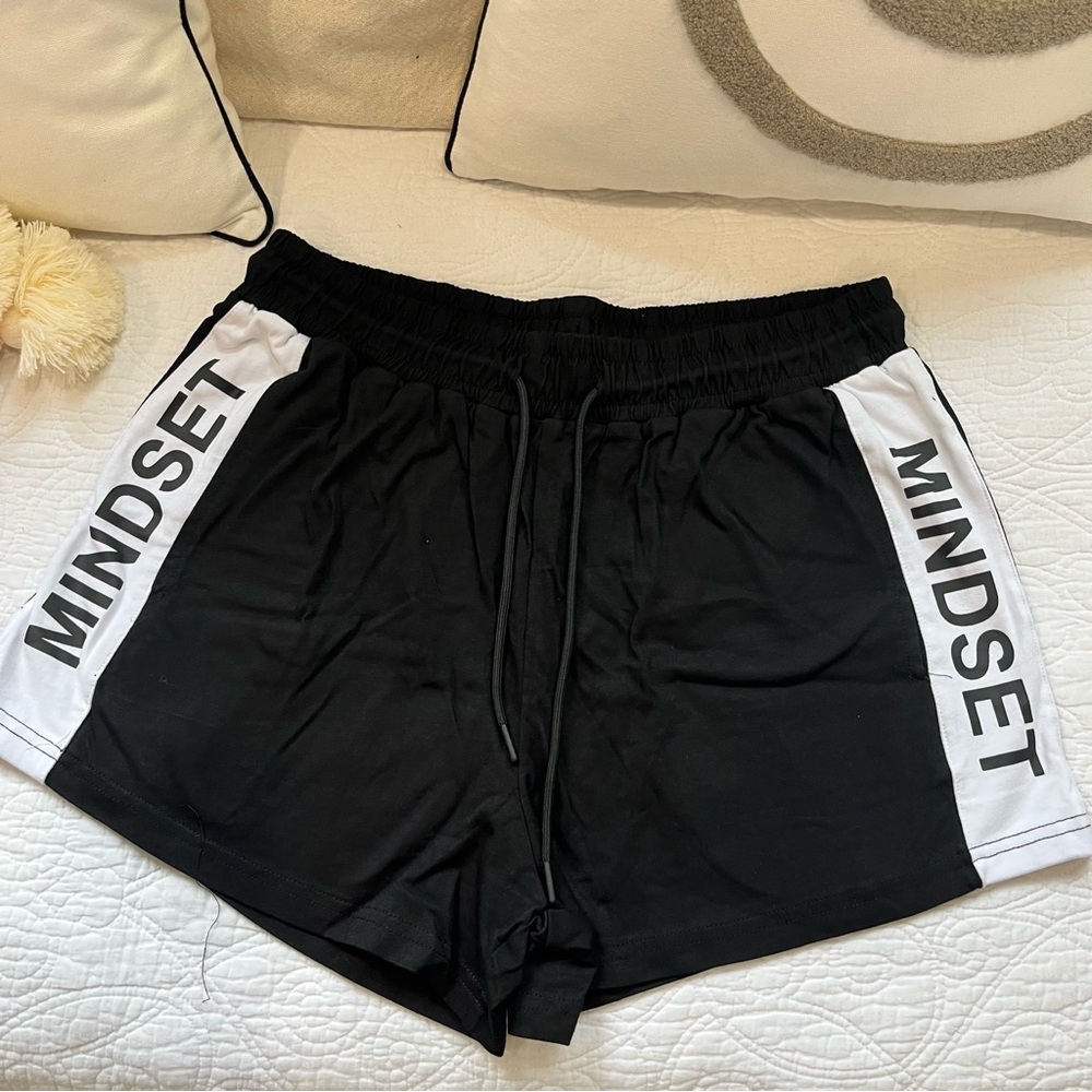 🆕 MONAT Black and White 'Mindset' Athletic Shorts